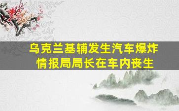 乌克兰基辅发生汽车爆炸 情报局局长在车内丧生